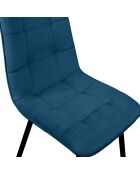 4 Chaises Linda bleues - 46x57x86 cm