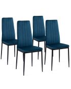 4 Chaises Jade bleues - 39x41.5x96 cm