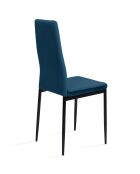 4 Chaises Jade bleues - 39x41.5x96 cm