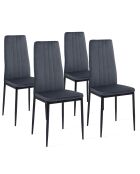 4 Chaises Jade gris foncé - 39x41.5x96 cm
