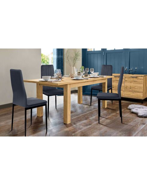 4 Chaises Jade gris foncé - 39x41.5x96 cm