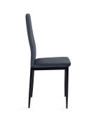 4 Chaises Jade gris foncé - 39x41.5x96 cm