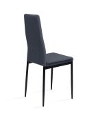 4 Chaises Jade gris foncé - 39x41.5x96 cm