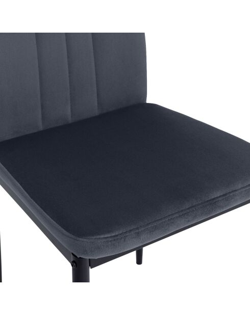 4 Chaises Jade gris foncé - 39x41.5x96 cm