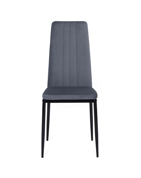 6 Chaises Jade gris clair - 39x41.5x96 cm