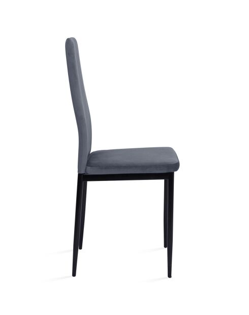 6 Chaises Jade gris clair - 39x41.5x96 cm