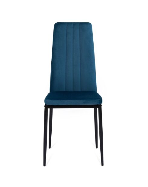 6 Chaises Jade bleues - 39x41.5x96 cm