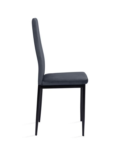 6 Chaises Jade gris foncé - 39x41.5x96 cm