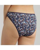 2 Culottes échancrées Essential Cotton imprimé floral beige/bleu