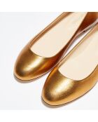 Ballerines en Cuir Nappa Silk bronze