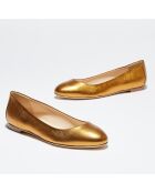 Ballerines en Cuir Nappa Silk bronze