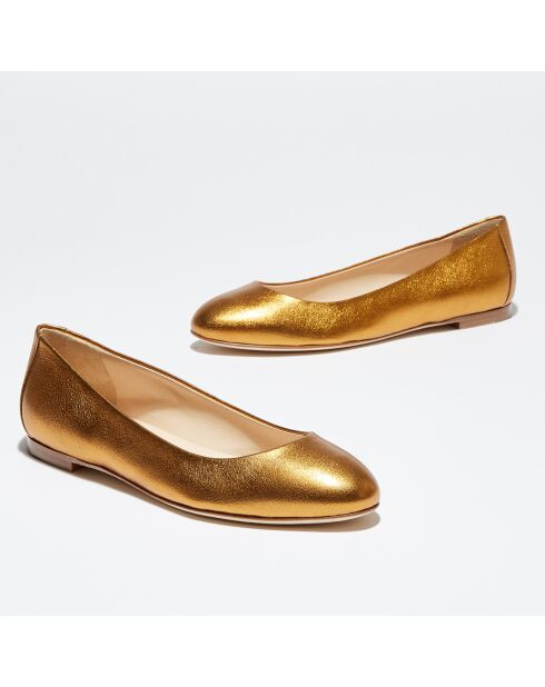 Ballerines en Cuir Nappa Silk bronze