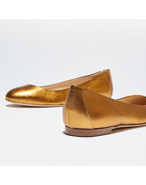 Ballerines en Cuir Nappa Silk bronze