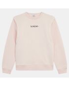 Sweat en Coton molletonné Jofrette rose pâle