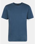 T-Shirt 100% Coton Bio Pima Tishma bleu/gris