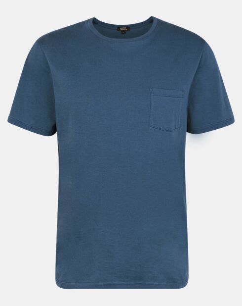 T-Shirt 100% Coton Bio Pima Tishma bleu/gris