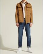 Veste droite Lapocket camel