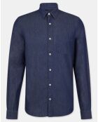 Chemise droite 100% Coton Bio Kime bleu foncé