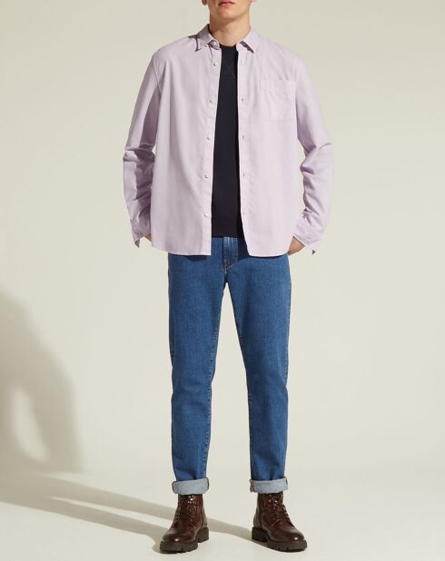 Hellviolettes gerades Lixdye Oxford-Hemd