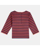 T-Shirt Marinière en Coton certifié Oeko-Tex Aruto bleu/rouge