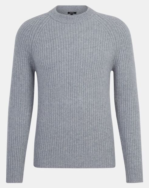 Pull en Laine & Cachemire Noterond col rond gris