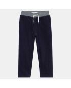 Pantalon en Coton velours côtelé Echo bleu marine