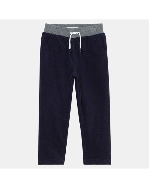 Pantalon en Coton velours côtelé Echo bleu marine