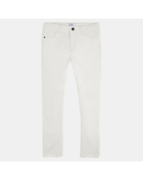 Pantalon ajusté court en Coton bio Jorgina écru