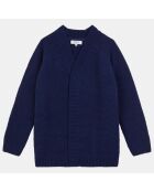 Gilet en Maille chenille Dover bleu marine