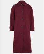 Imperméable long et oversize en Coton bio Louis bordeaux