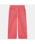 Pantalon large Velours de coton bio Ninon rose