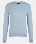 Pull 100% Laine Toolev bleu clair