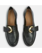 Mocassins en Cuir Stella noirs