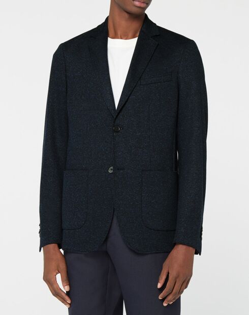 Blazer en Laine & Lin mélangés Stretch Laveste bleu marine