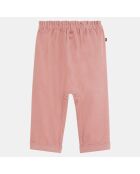 Pantalon en Coton milleraies Agra rose