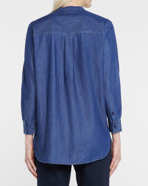 Blouse ajustée Pen bleue