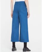 Pantalon 7/8 en twill de coton biologique Clément bleu foncé