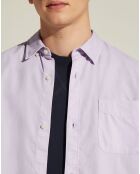 Chemise droite Oxford Lixdye violet clair