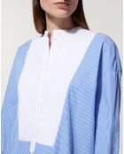 Blouse Mido à rayures bleue