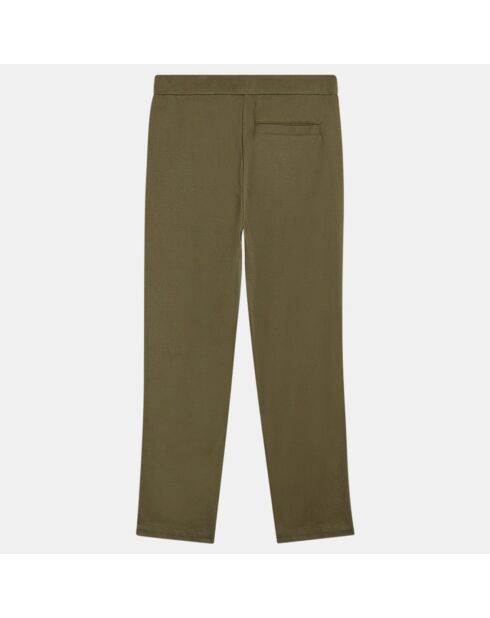 Pantalon ajusté en Coton vert kaki