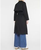 Trench long en Toile de Coton bio Chopin noir