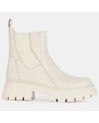 Chelsea Boots en Cuir Links beiges - Talon 6 cm