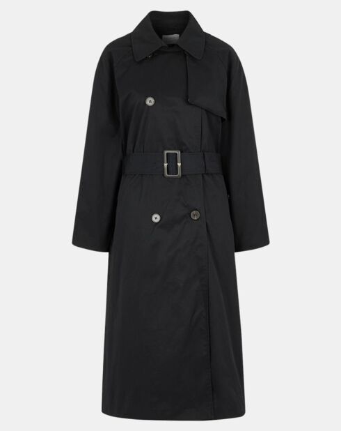 Trench long en Toile de Coton bio Chopin noir