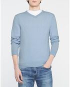 Pull 100% Laine Toolev bleu clair