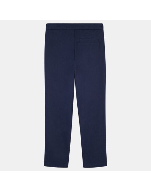 Pantalon ajusté en Coton bleu marine