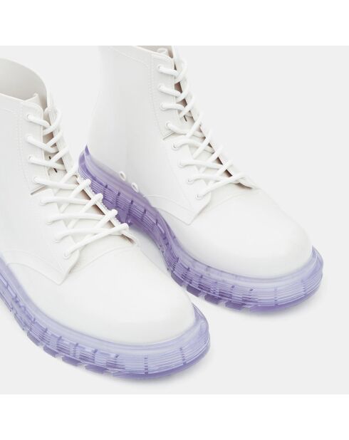 Boots Coturno blanches