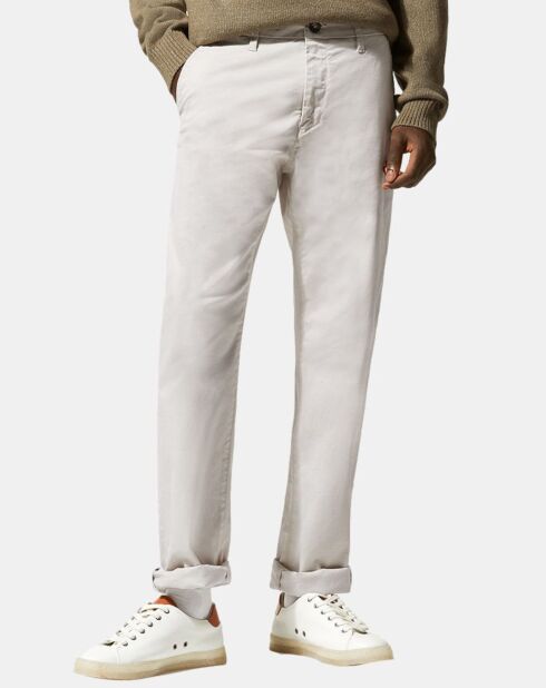 Pantalon Chino droit Kutdroit  blanc