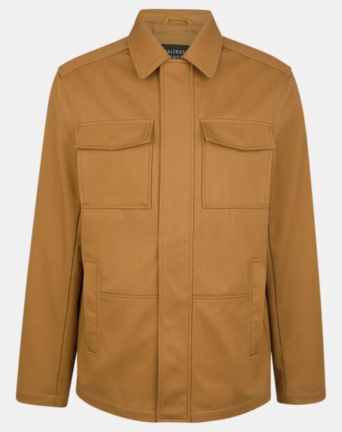 Veste droite Lapocket camel