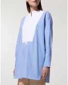 Blouse Mido à rayures bleue