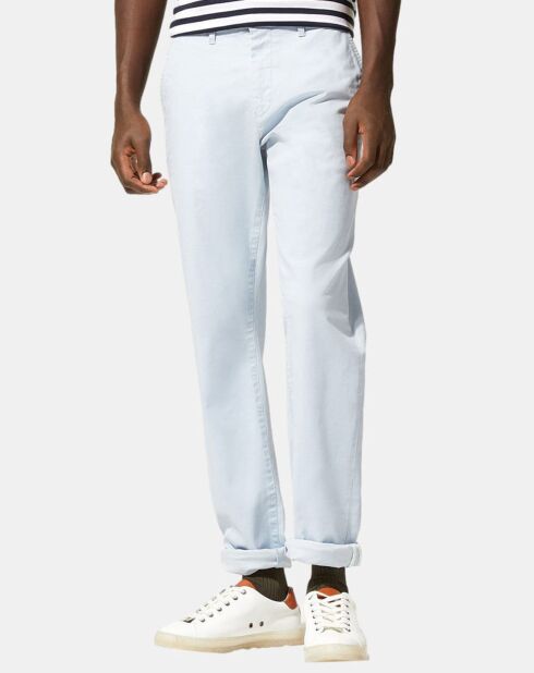 Pantalon Chino slim en Coton Bio Kutslim bleu clair